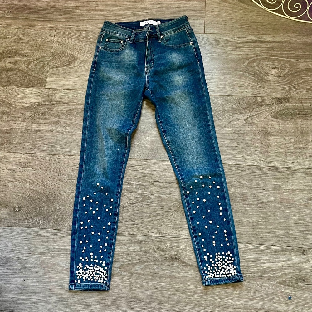 Pearl and Rhinestone Jeans
